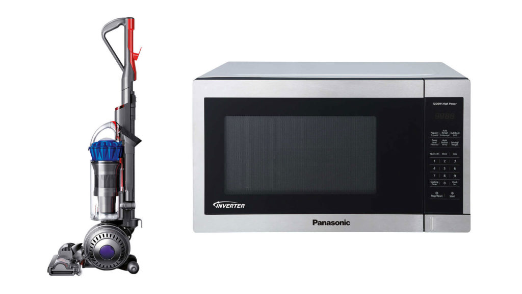 Dyson vacuum and Panasonic microwave