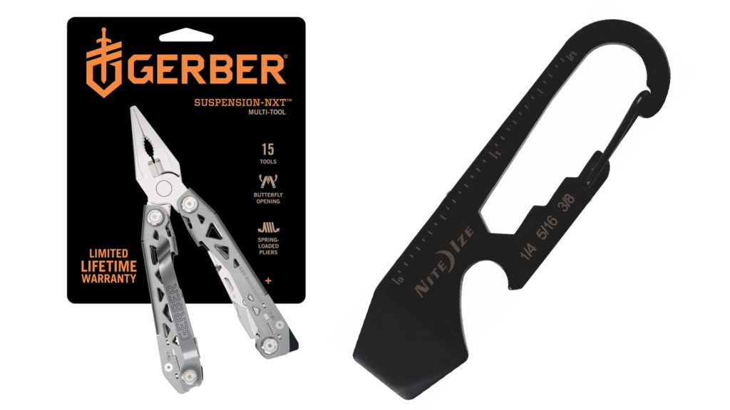 
Gerber Gear 30-001364N Suspension-NXT, 15-in-1 Multitool Knife and Nite Ize DoohicKey Keychain Multi Tool