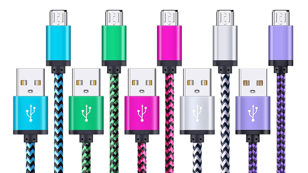 Micro USB Charger Cable, FiveBox 5-Pack 6ft Micro USB Cable Cord Braided Fast Charging Phone Charger 